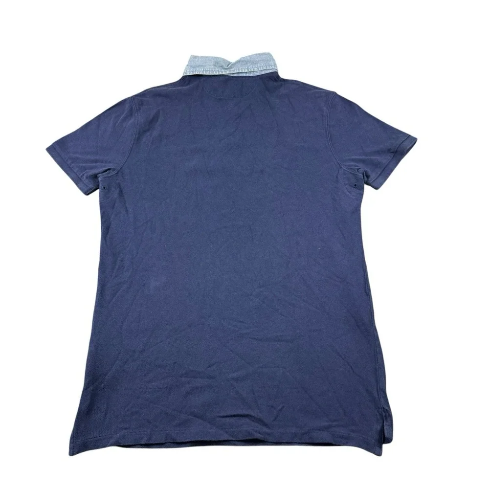 Polo Ralph Lauren Mens Polo Shirt Medium Blue USA Flag Patriotic Custom Slim Fit